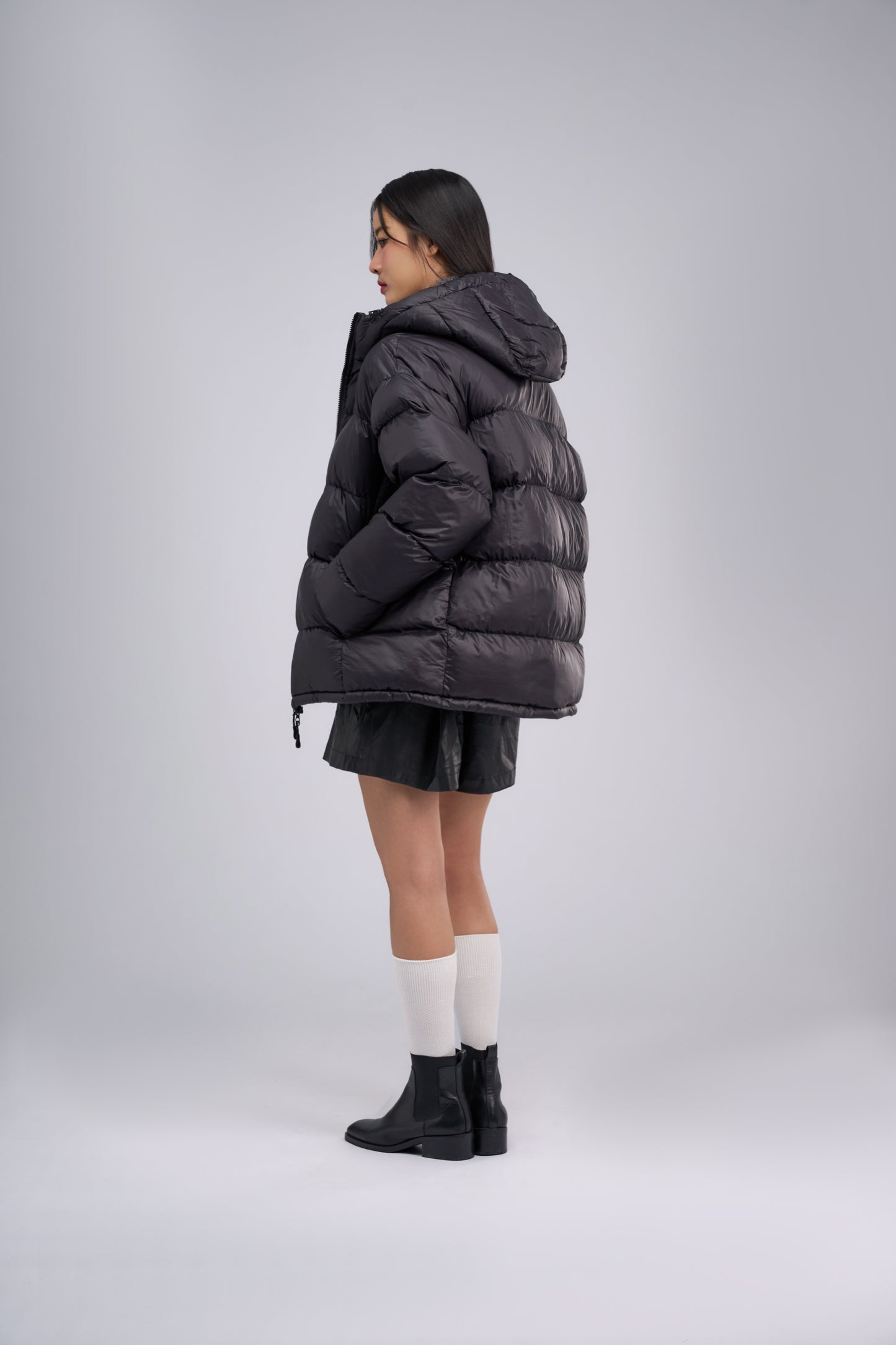 FILLIP J Hooded puffer jacket - Black