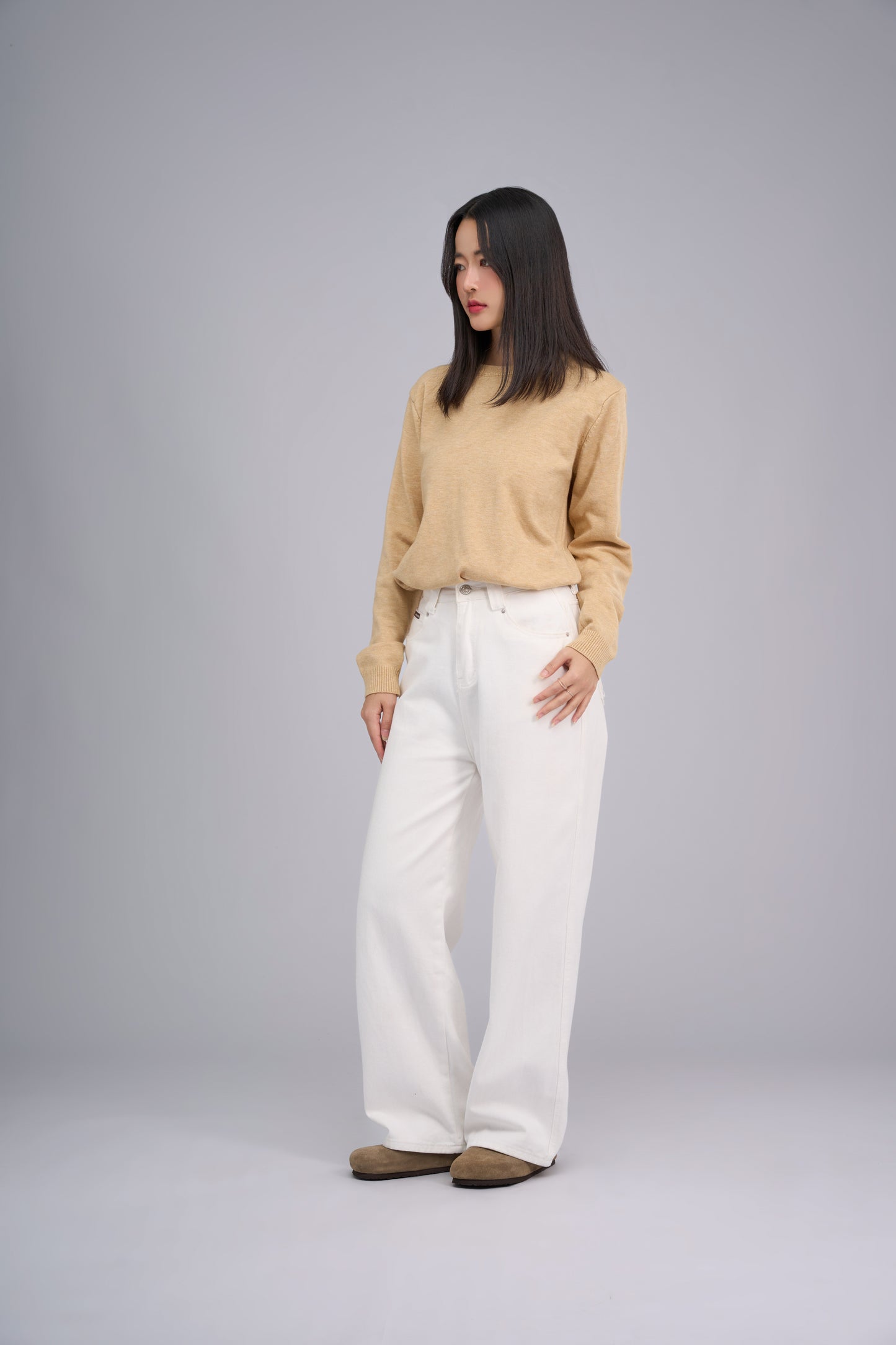 FILLIP J Washable Viscose Crew Neck Sweater