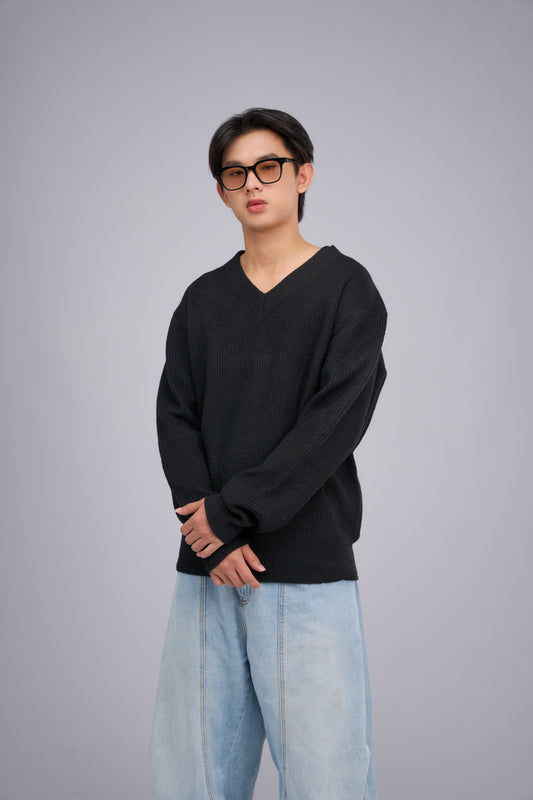 FILLIP J Fine-knit V-neck Sweater