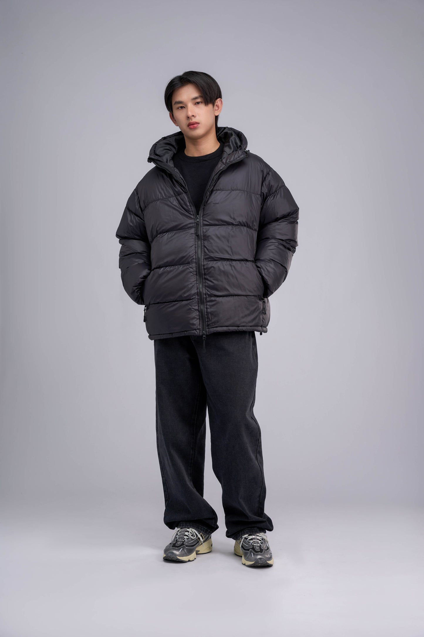 FILLIP J Hooded puffer jacket - Black