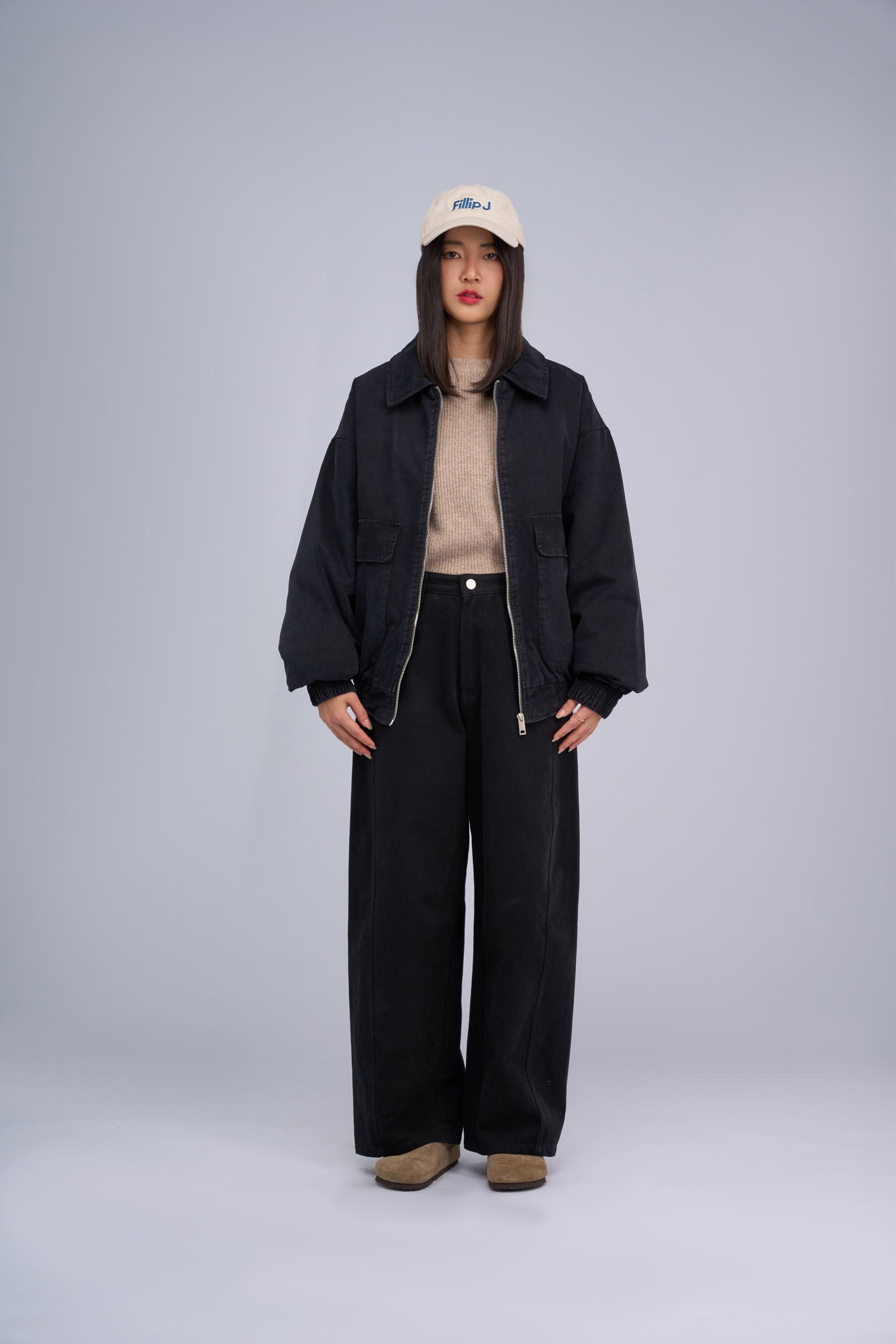 Filip J  Cotton Collar Bomber Jacket