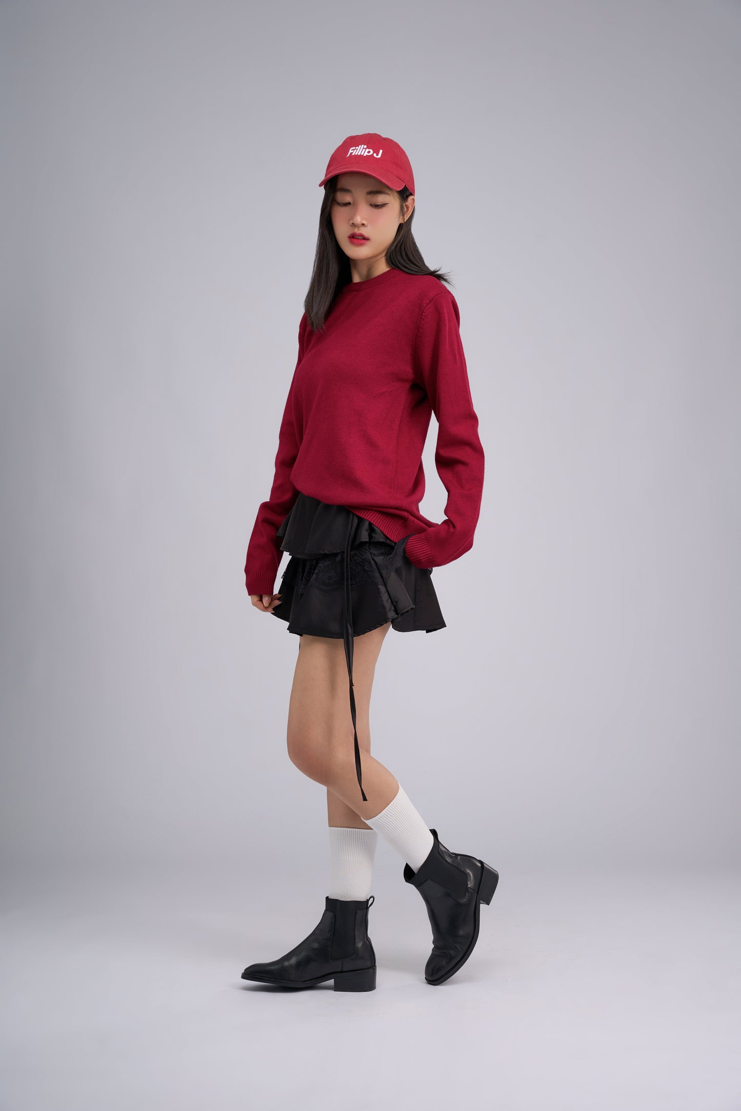 FILLIP J Washable Viscose Crew Neck Sweater