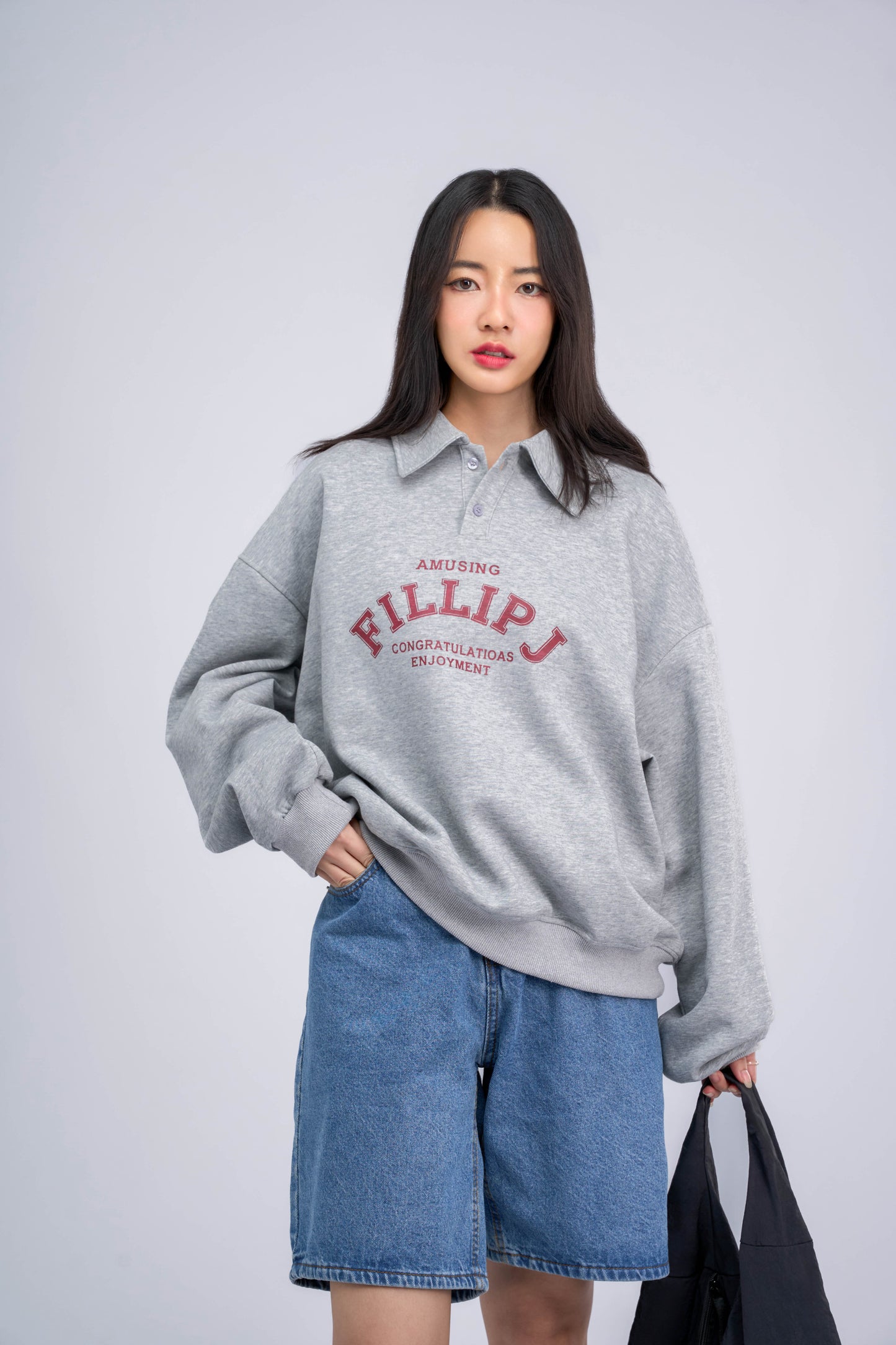 FILLIP J Collared Sweatshirt