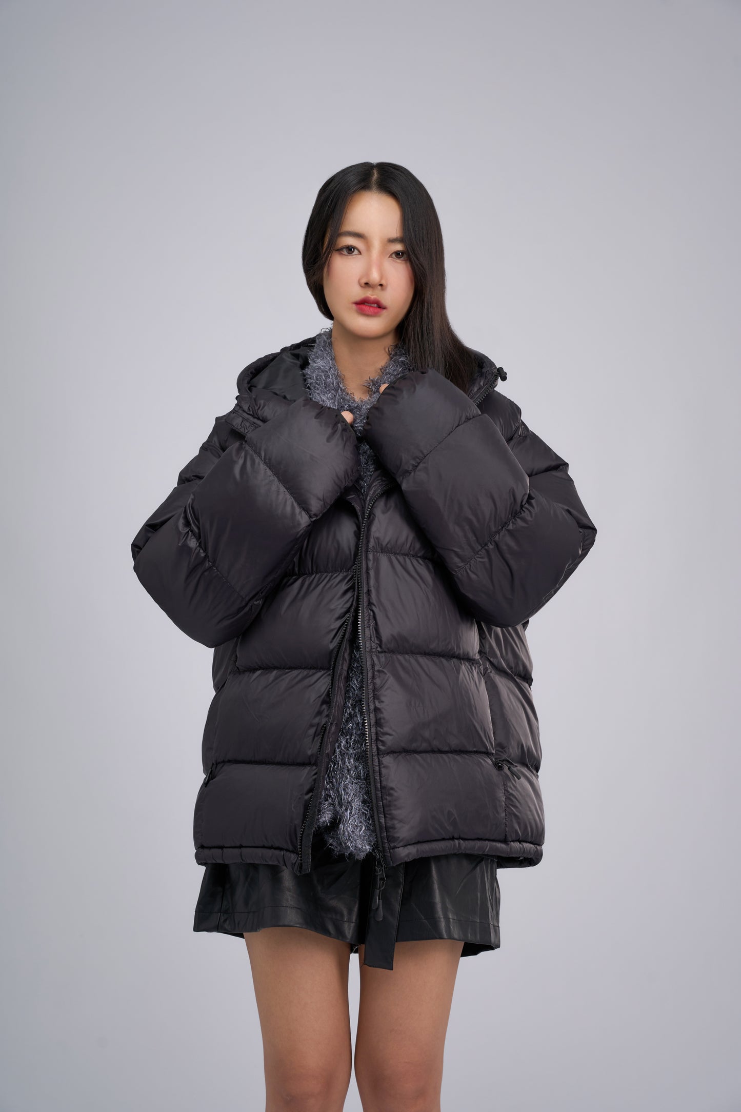 FILLIP J Hooded puffer jacket - Black