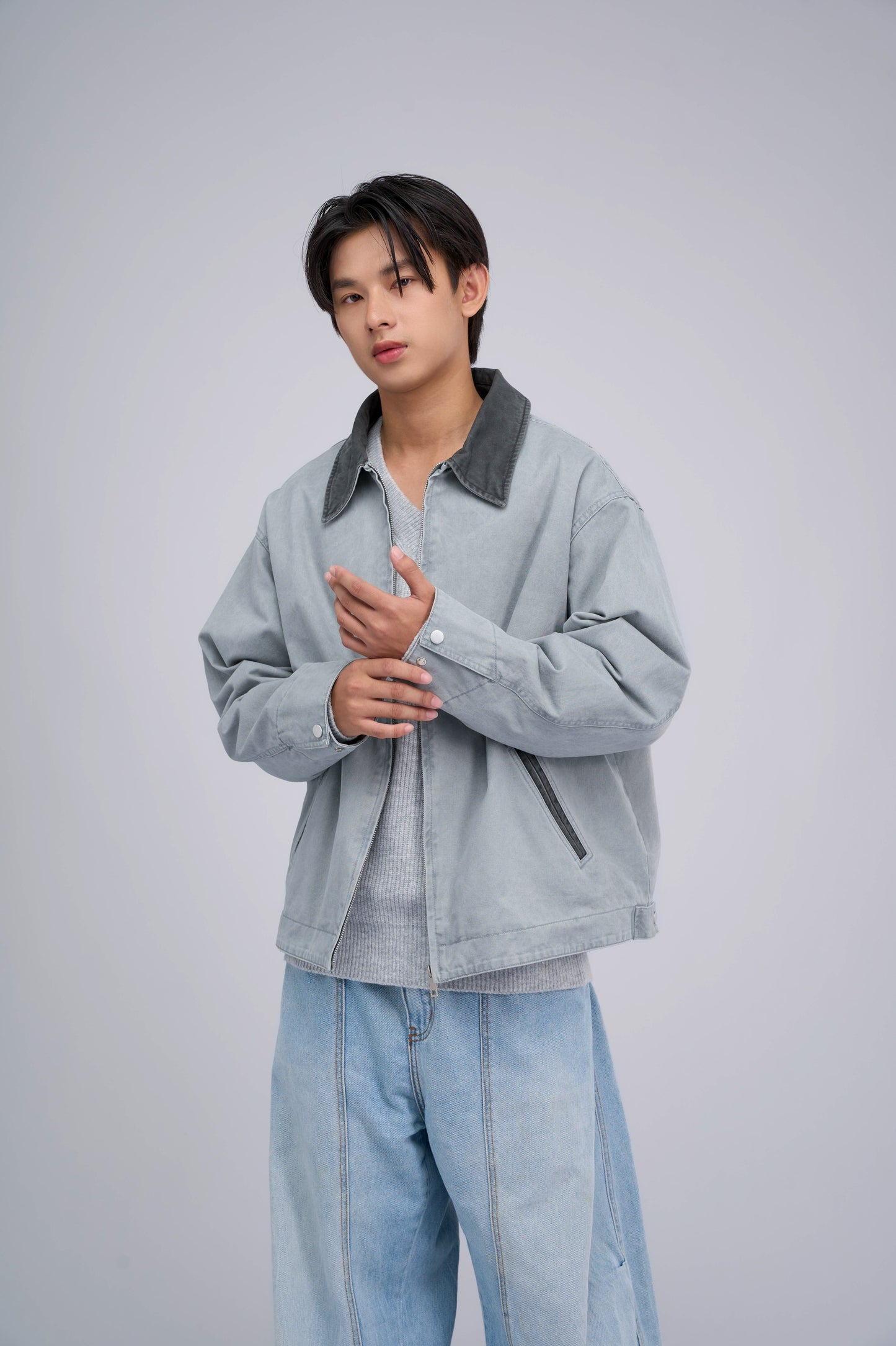 FILLIPJ Over Dyeing Faded Damage Jacket