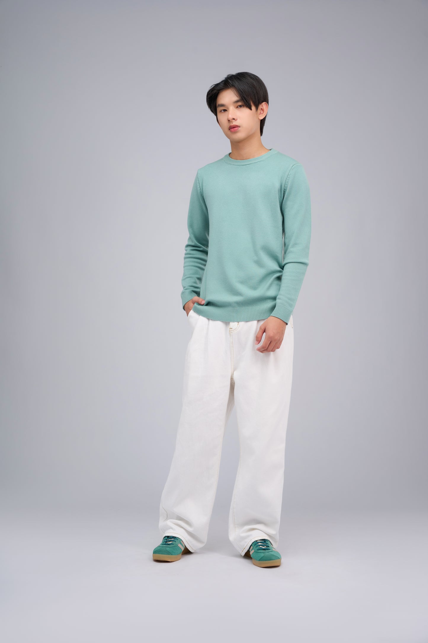 FILLIP J Washable Viscose Crew Neck Sweater