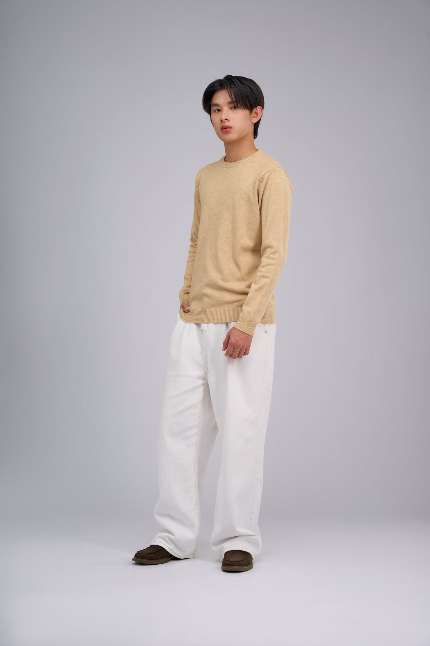 FILLIP J Washable Viscose Crew Neck Sweater