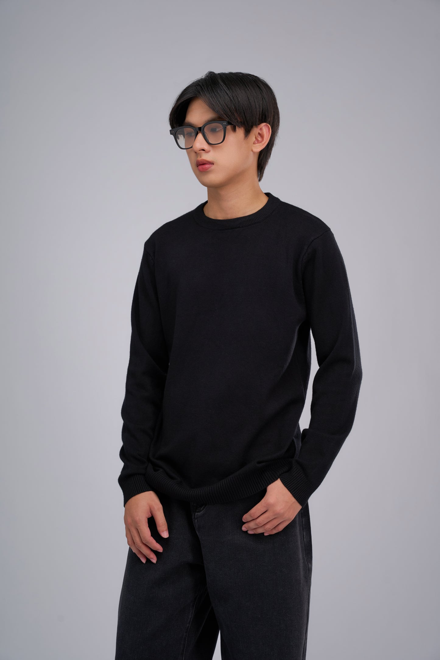 FILLIP J Washable Viscose Crew Neck Sweater