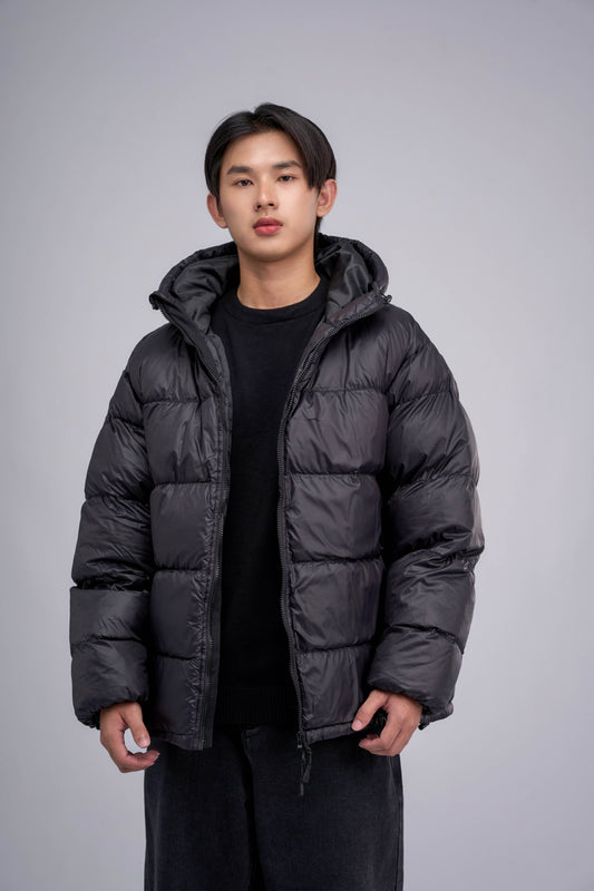 FILLIP J Hooded puffer jacket - Black