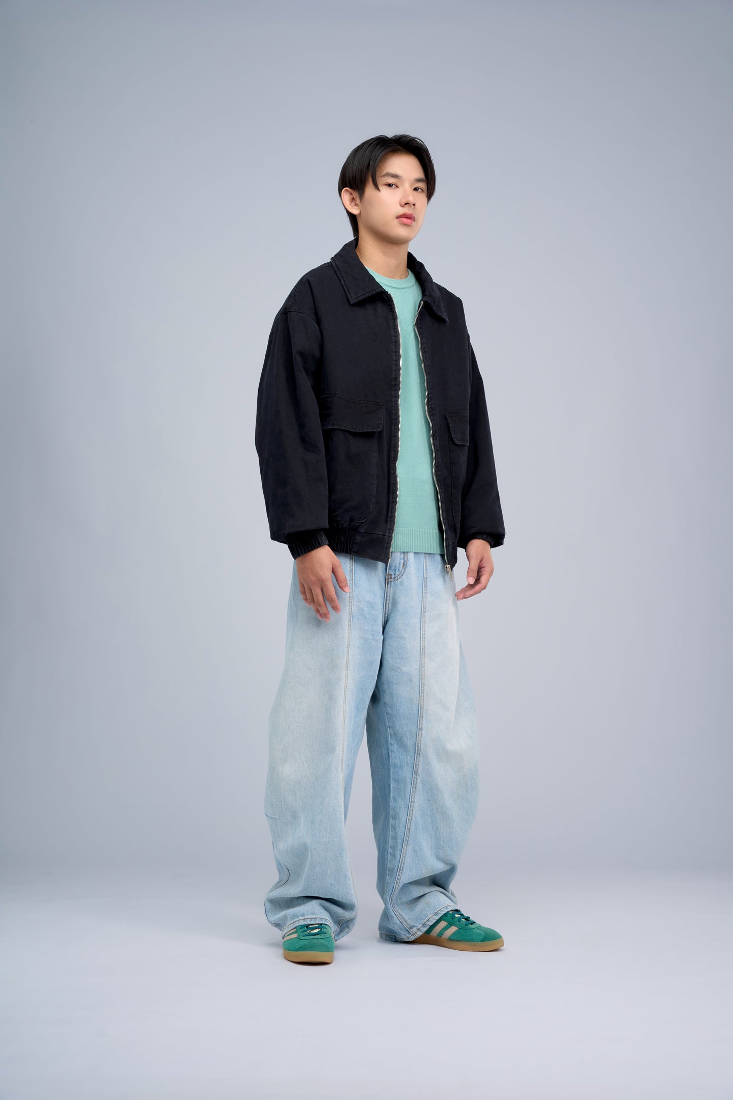 Filip J  Cotton Collar Bomber Jacket