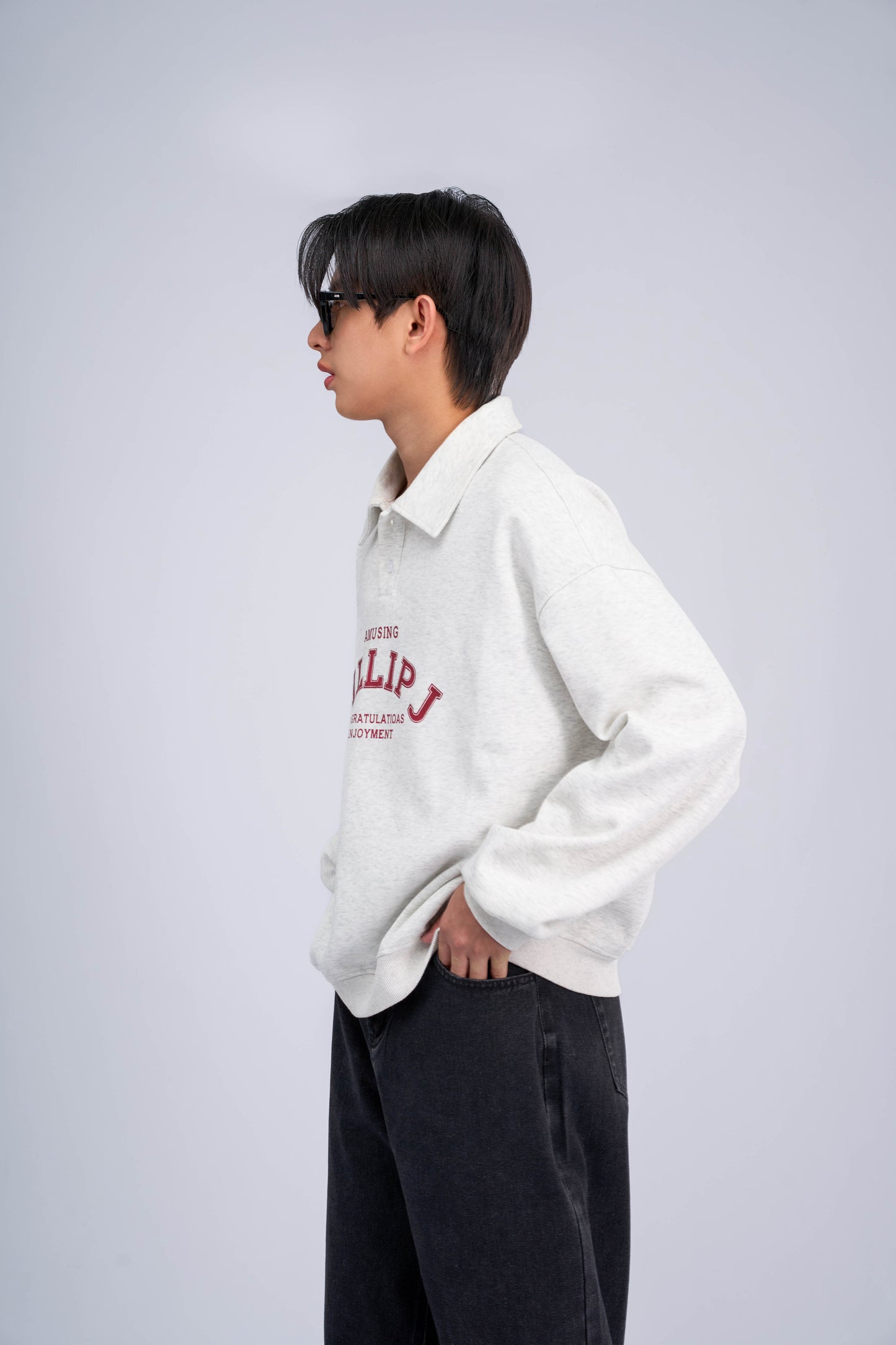 FILLIP J Collared Sweatshirt