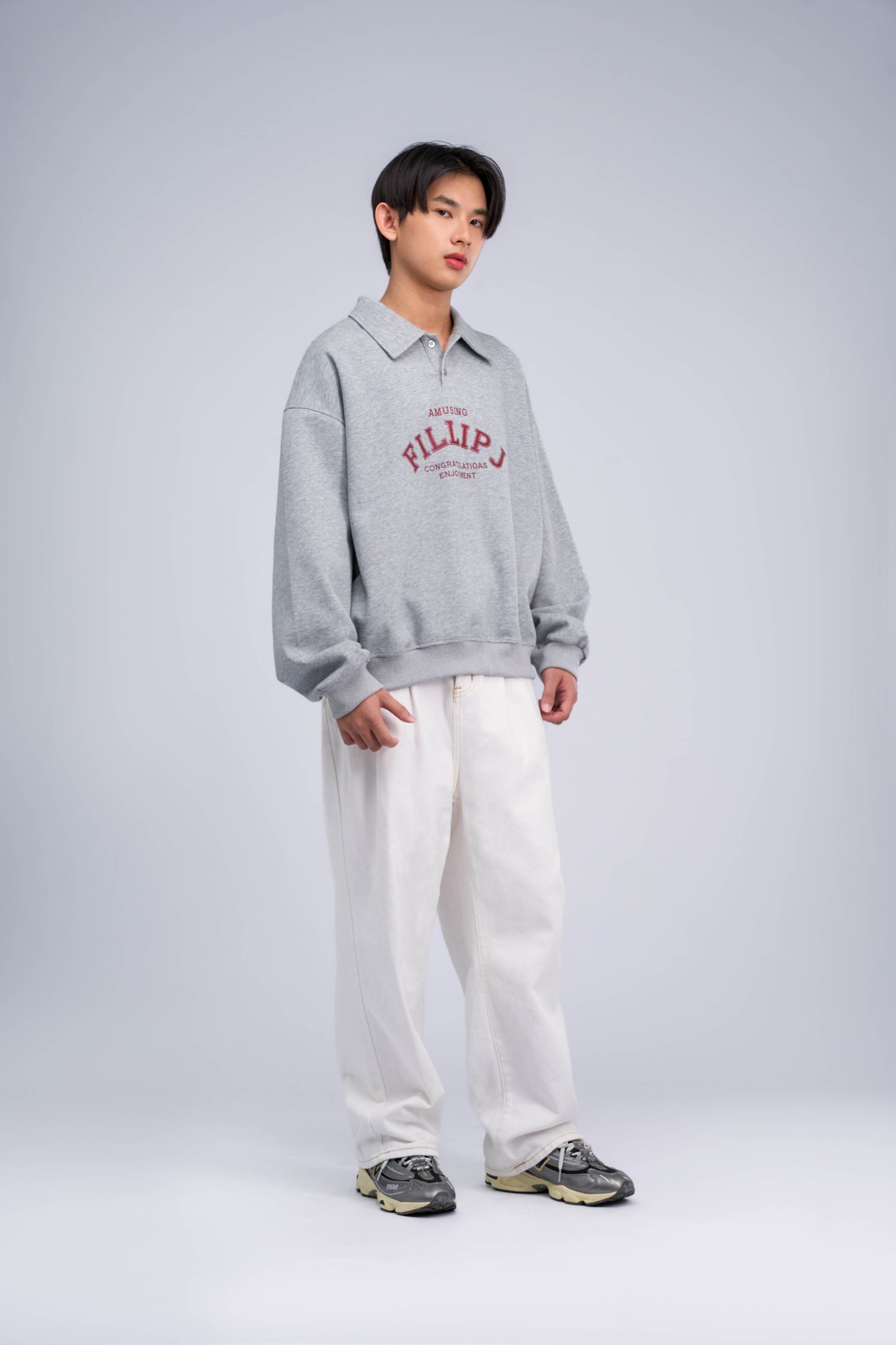 FILLIP J Collared Sweatshirt