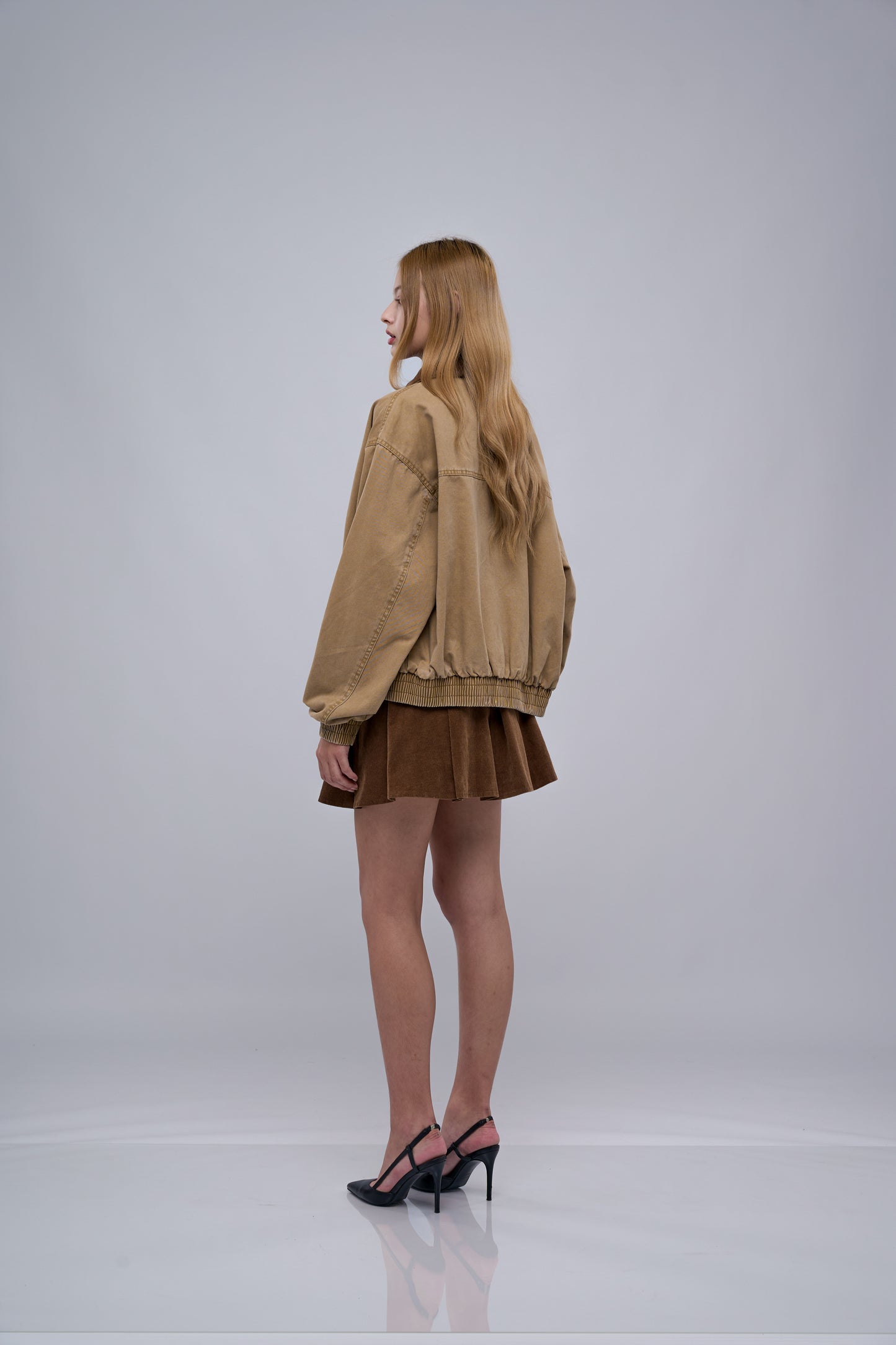 FILLIP J Unisex-Washed Cotton Jacket with Elastic Waist