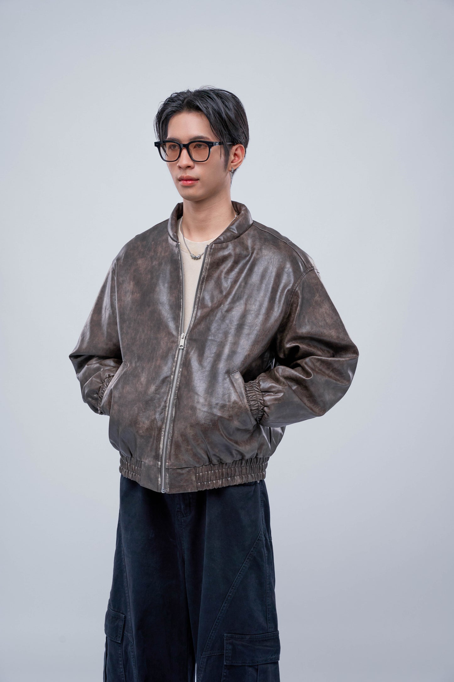 FILLIP J Leather Jacket Bomber