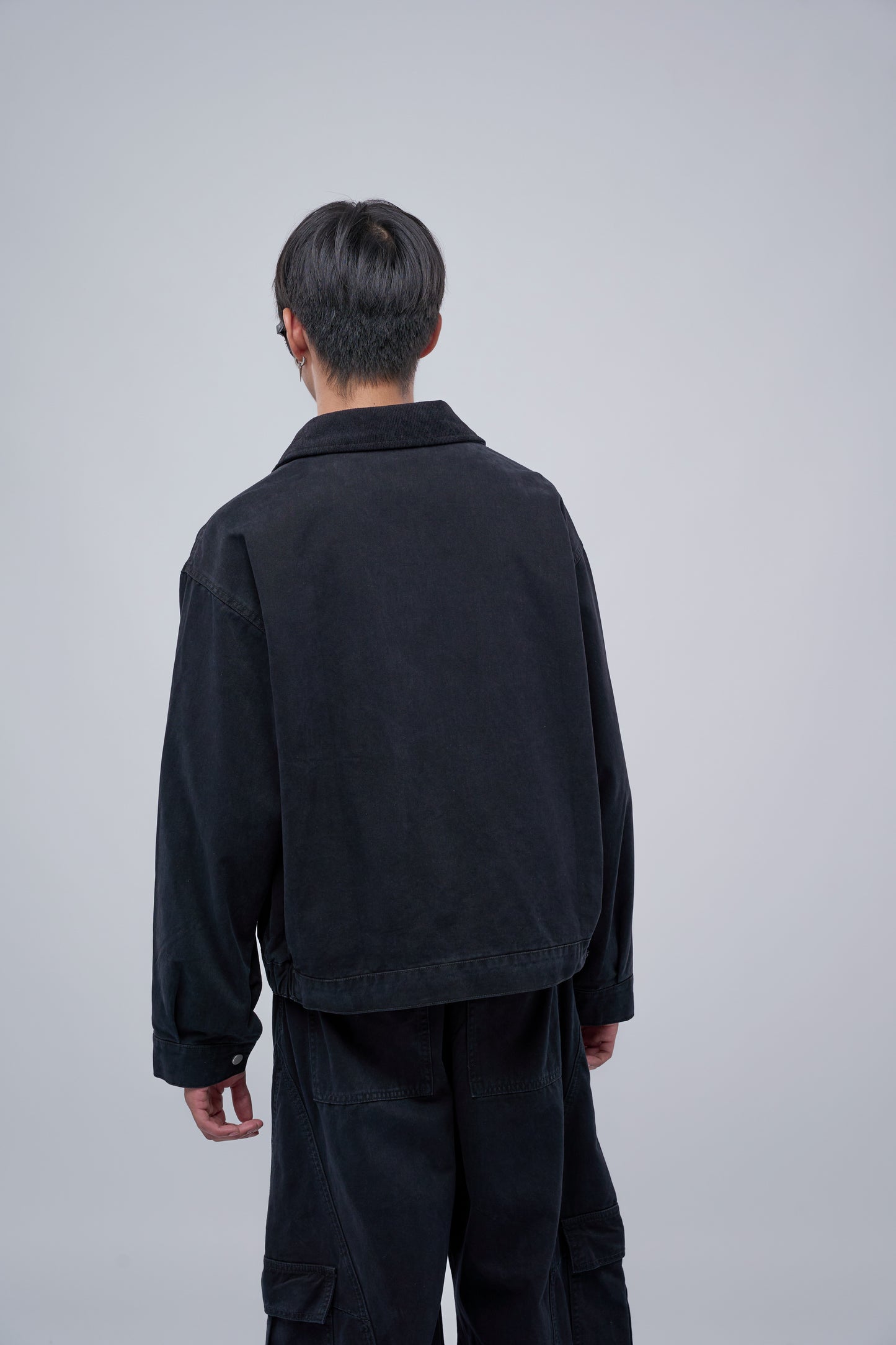 FILLIPJ Washed Cotton Jacket, Contrast Collar