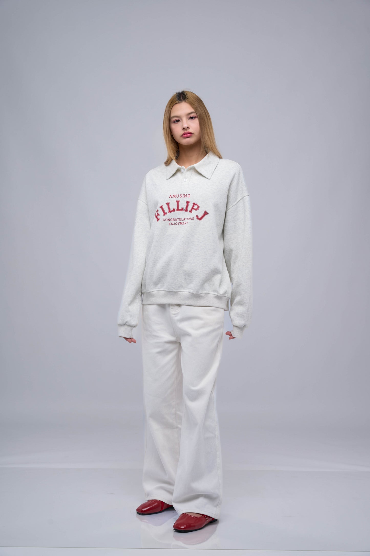 FILLIP J Collared Sweatshirt