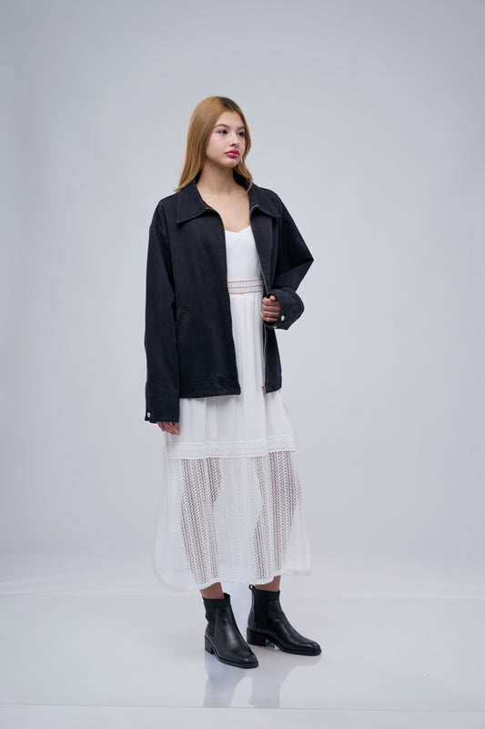 FILLIPJ Over Dyeing Faded Damage Jacket