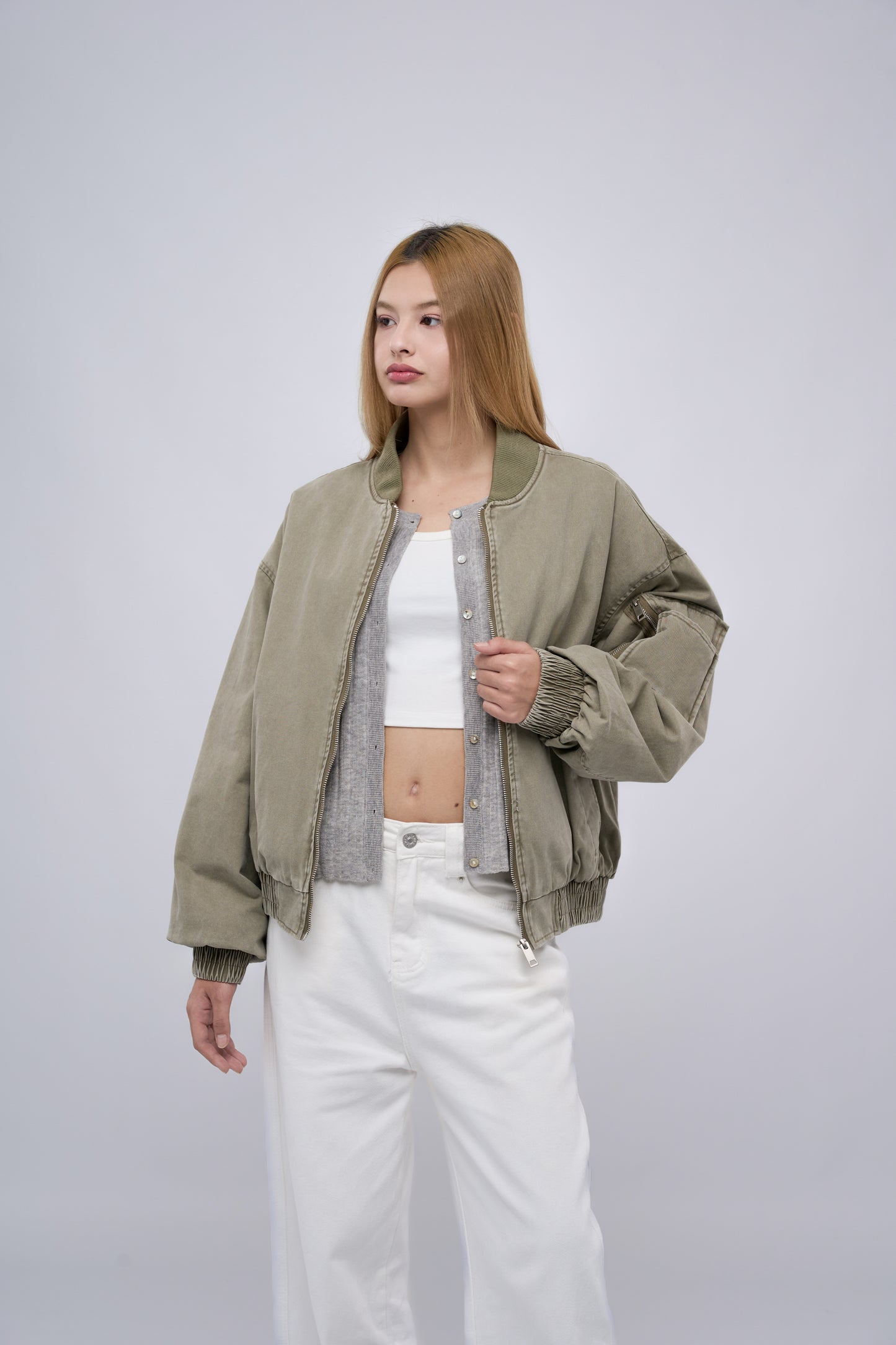 FILLIP J Bomber Jacket with Sleeve Pocket