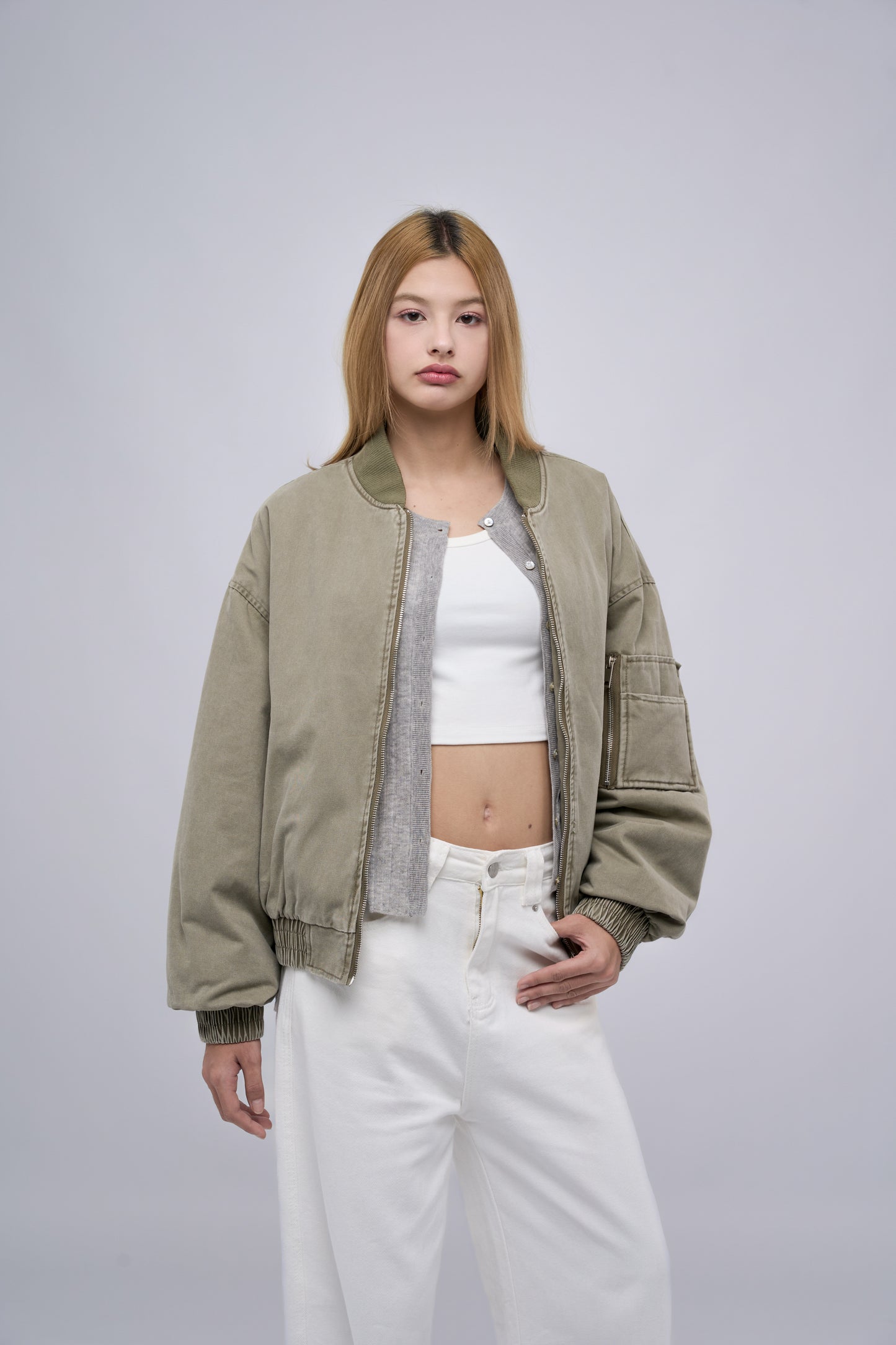 FILLIP J Bomber Jacket with Sleeve Pocket