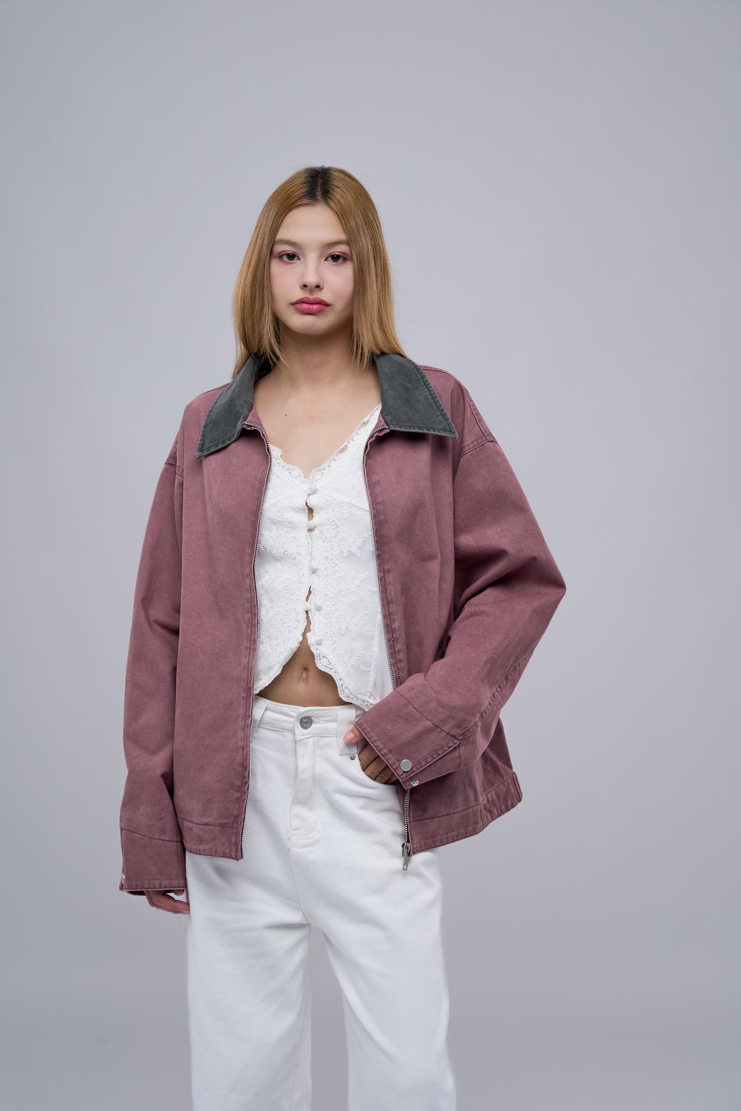 FILLIPJ Over Dyeing Faded Damage Jacket